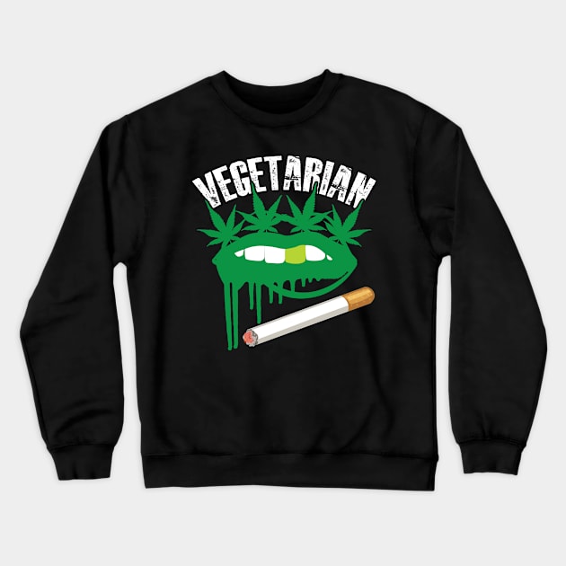 Vegetarian THC Crewneck Sweatshirt by DavidBriotArt